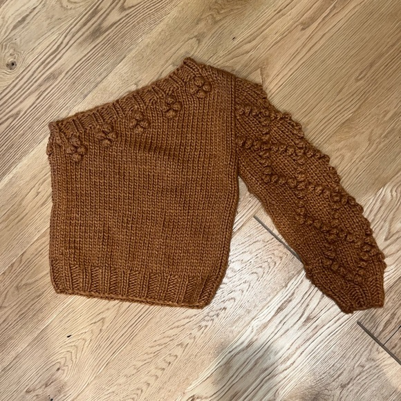 Vici Sweaters - Vici Off-the-Shoulder Knit Sweater in Rich Brown